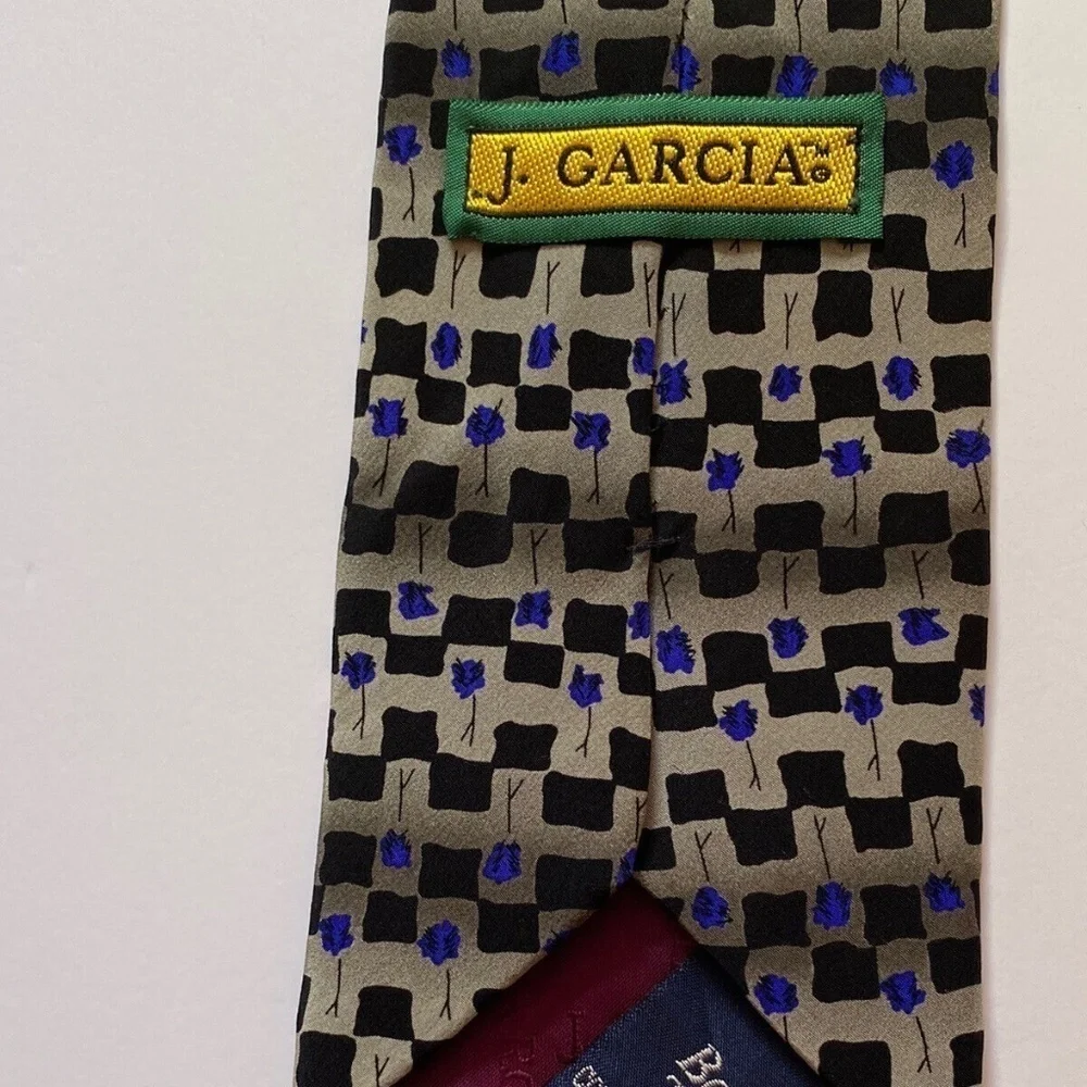 Jerome J Garcia Men Tie 100% Silk Imported Fabric Made In The USA Banyan Trees 2